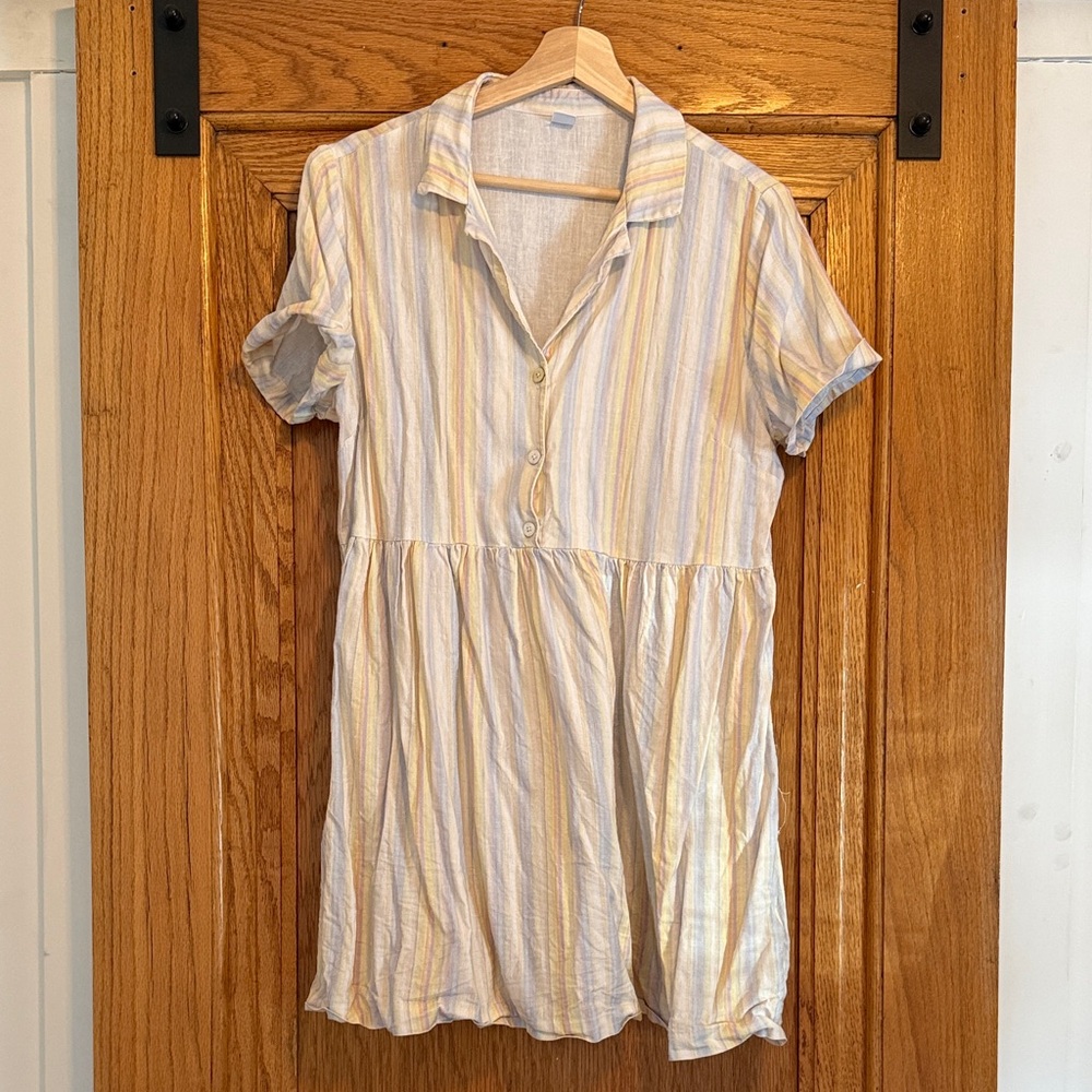Striped Short Sleeve Dress